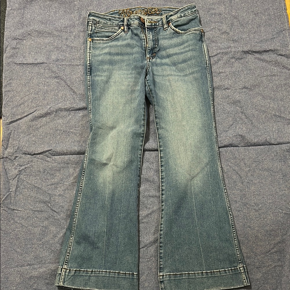 Wrangler Blue Flare Wide Leg Jeans